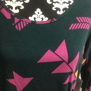 Navy, Fuchsia, Orange Top